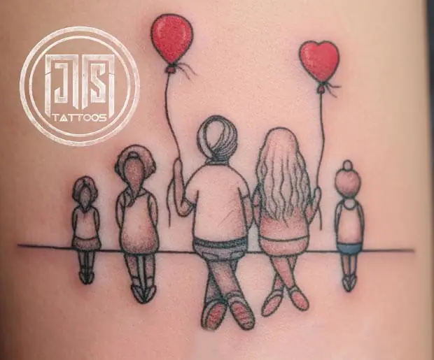 Family portrait realism tattoo MJ's Tattoos West Delhi Paschim Vihar